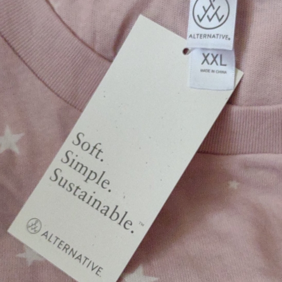 NWT ALTERNATIVE APPAREL Headliner Sustainable ShortSleeve Knit Pullover Crop Top - Picture 4 of 5
